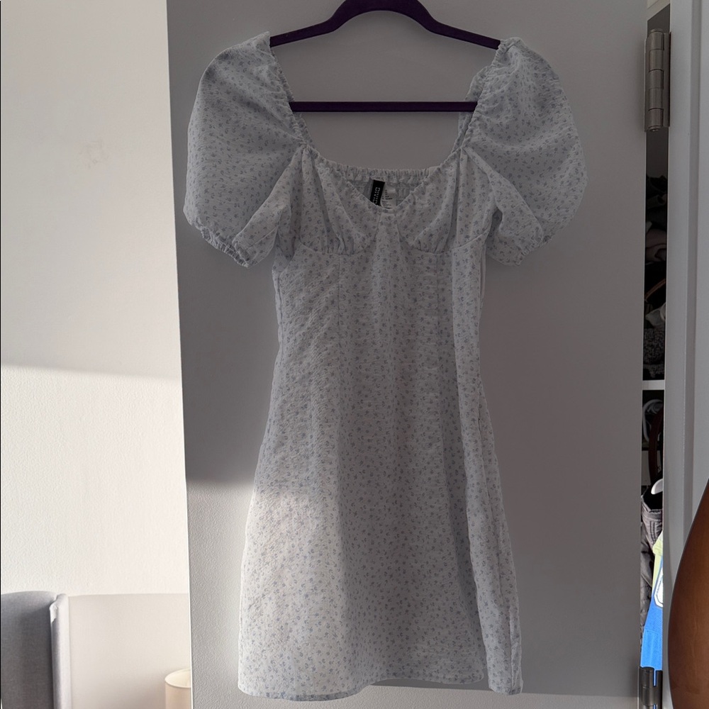 White Puff Sleeve Dress
